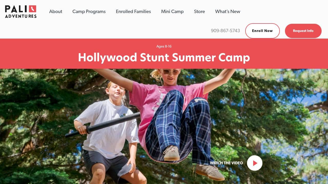 Pali Adventures Hollywood Stunt Summer Camp