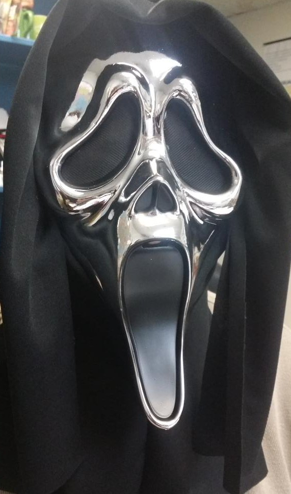 Chrome Ghost Face Full Mask 