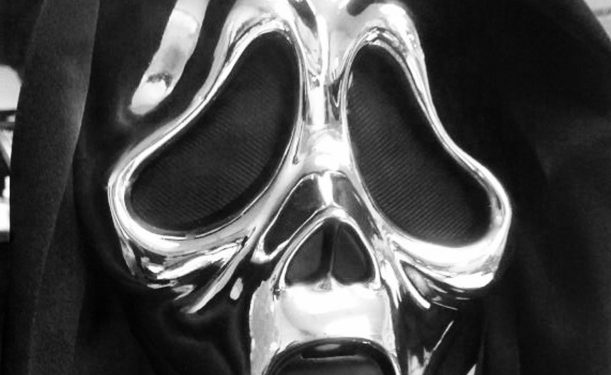 Chrome Ghost Face Full Mask 