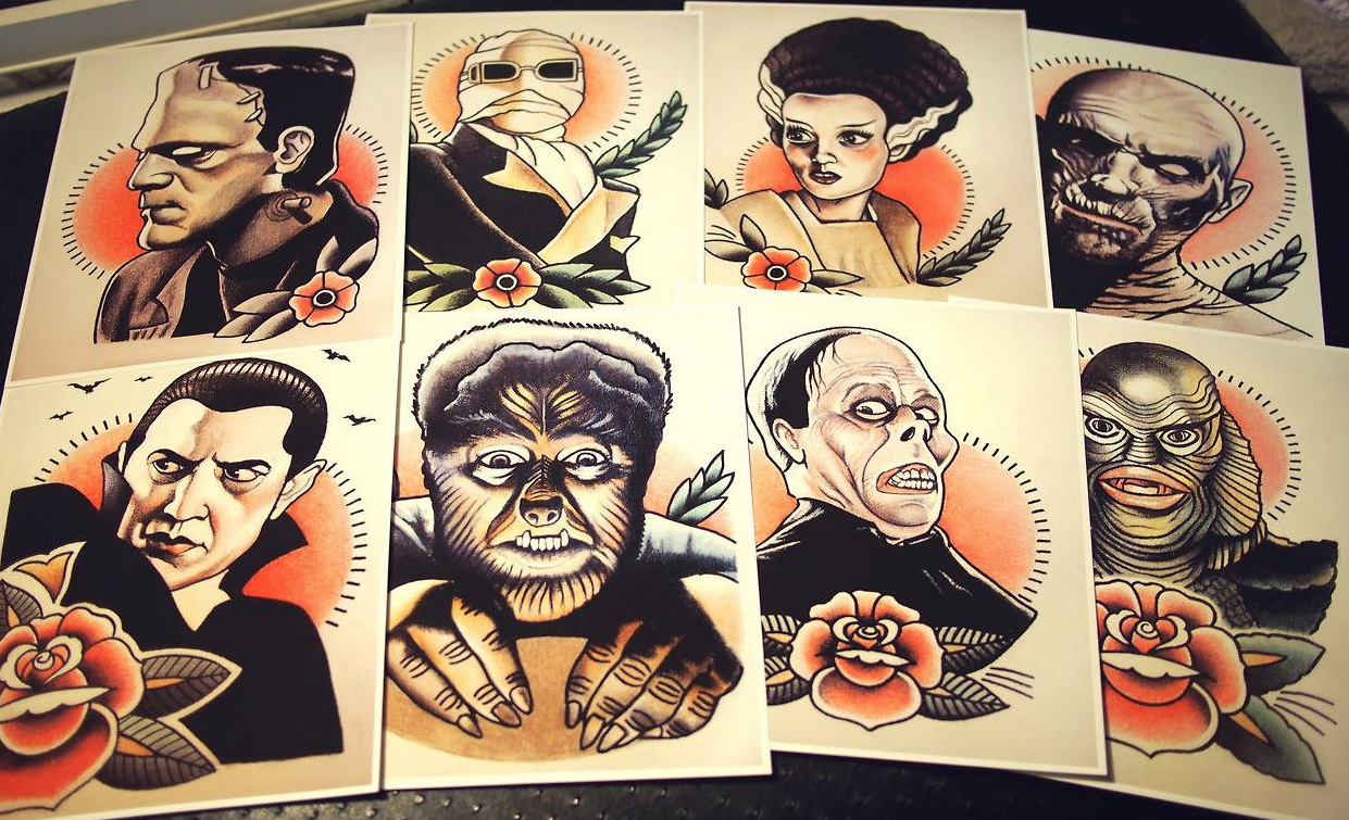 Traditional Tattoo Flash Meets Horror The Art and Journey of Quyen