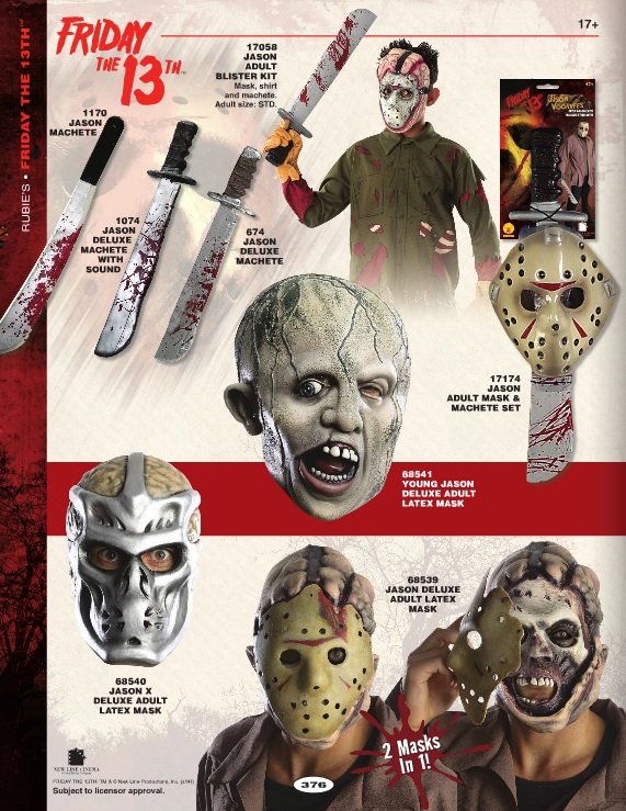 Adult's Deluxe Friday the 13th Jason Voorhees Head Mask with Detachable Hockey  Mask