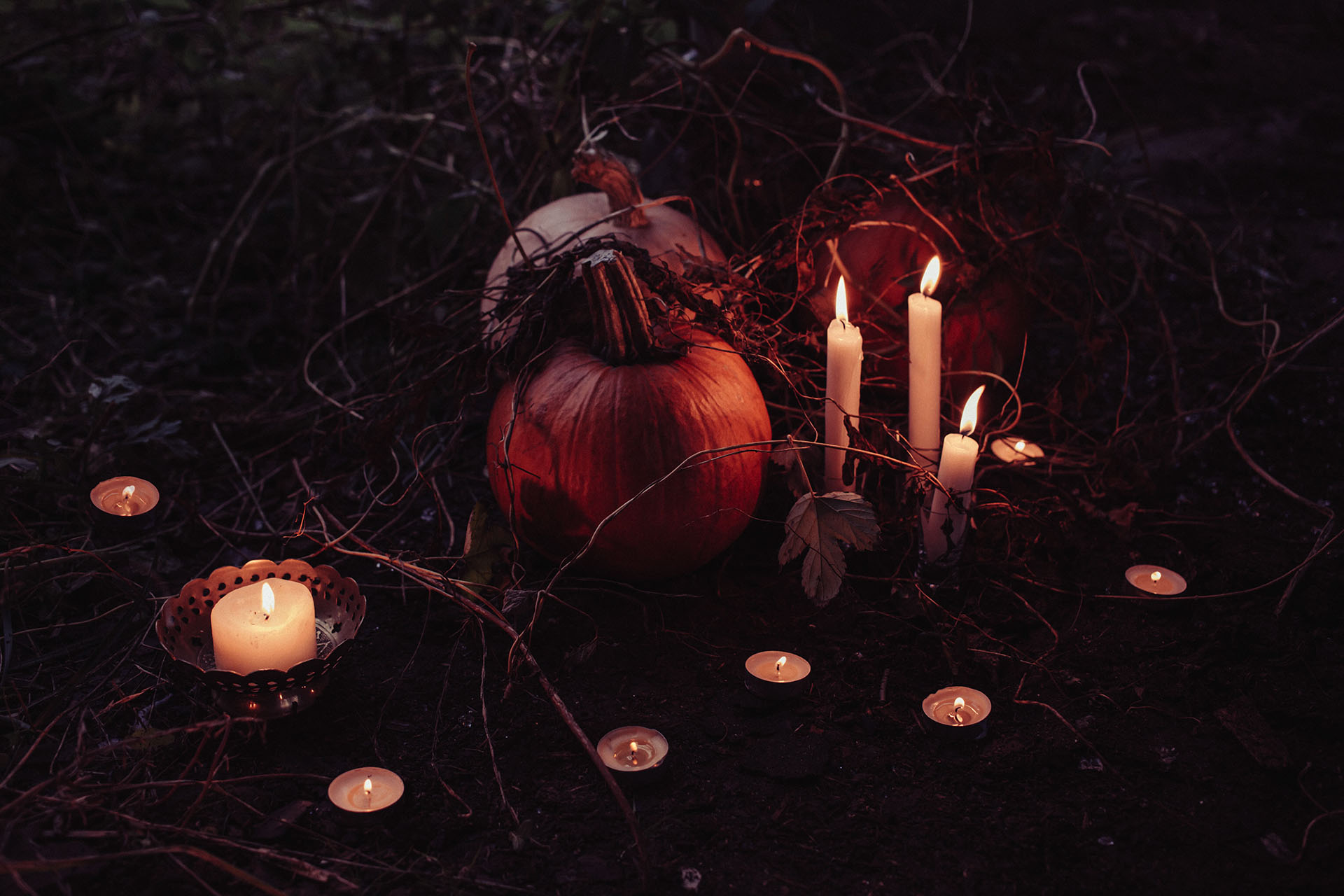 Pumpkin and Candles