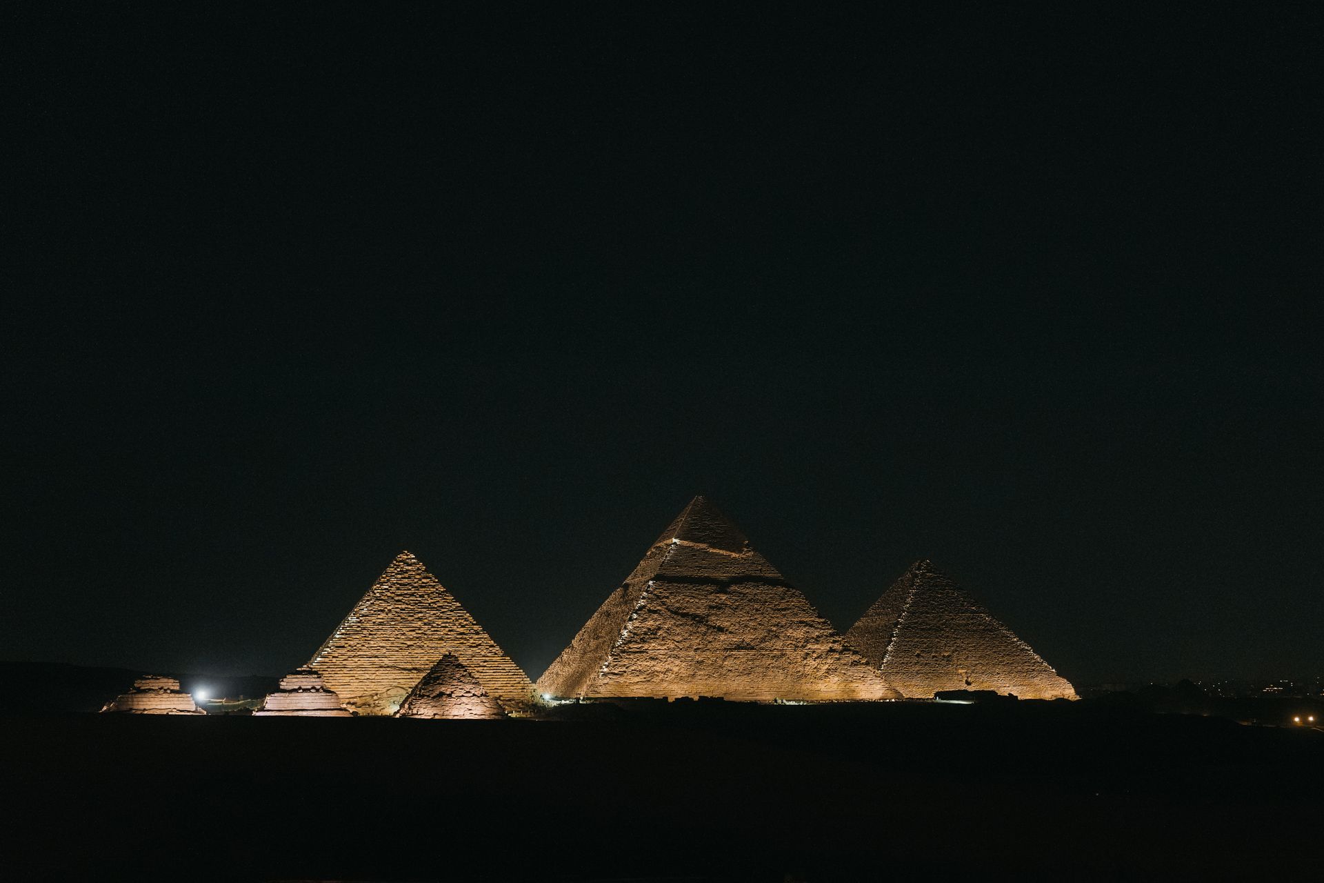 Pyramids at Night
